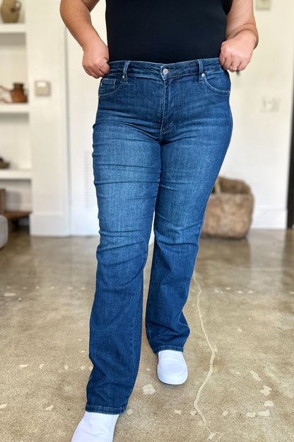 Judy Blue Full Size Tummy Control Straight Jeans - 88861