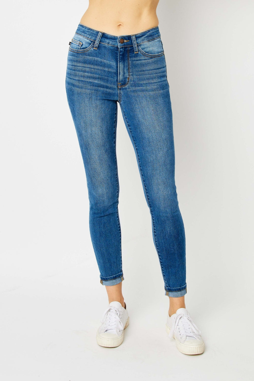 Judy Blue Full Size Cuffed Hem Skinny Jeans -82449