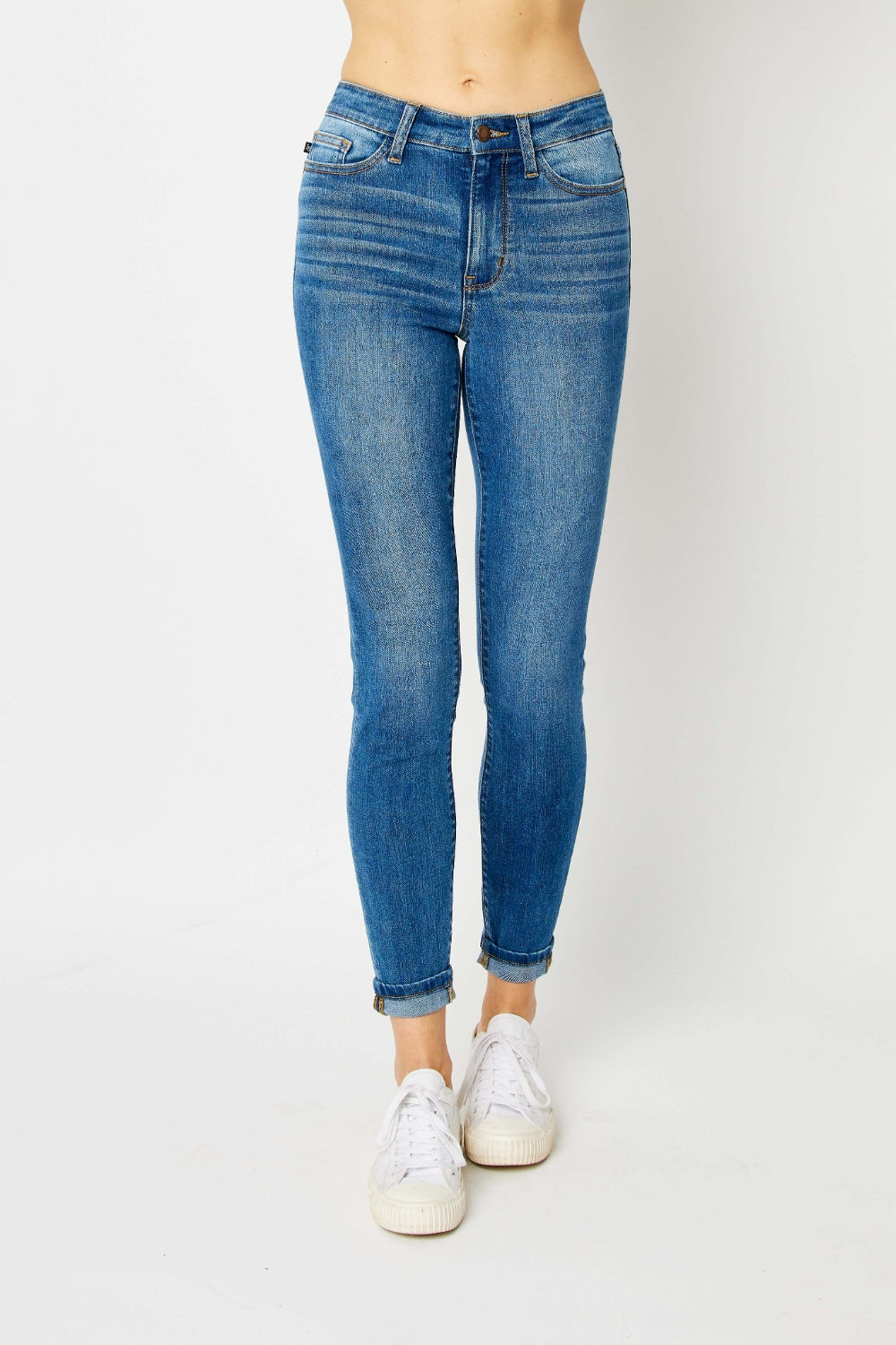 Judy Blue Full Size Cuffed Hem Skinny Jeans -82449