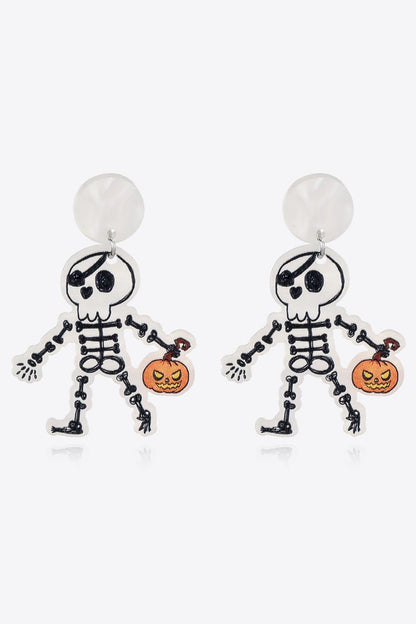 Halloween Theme Earrings Skeleton Ghost Pumpkin Earrings