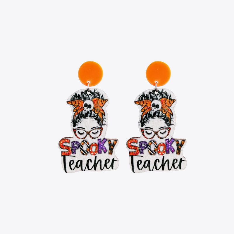 Halloween Drop Earrings Trick or Treat Spooky Earrings