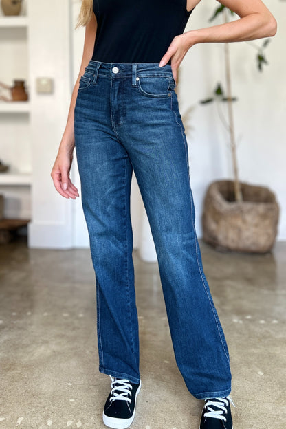 Judy Blue Full Size Tummy Control Straight Jeans - 88861