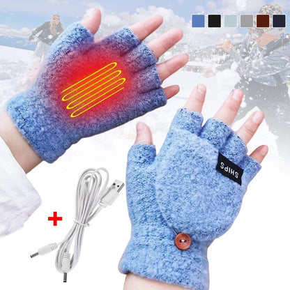 Electric Heated Gloves Hand Warmers Mittens Heater